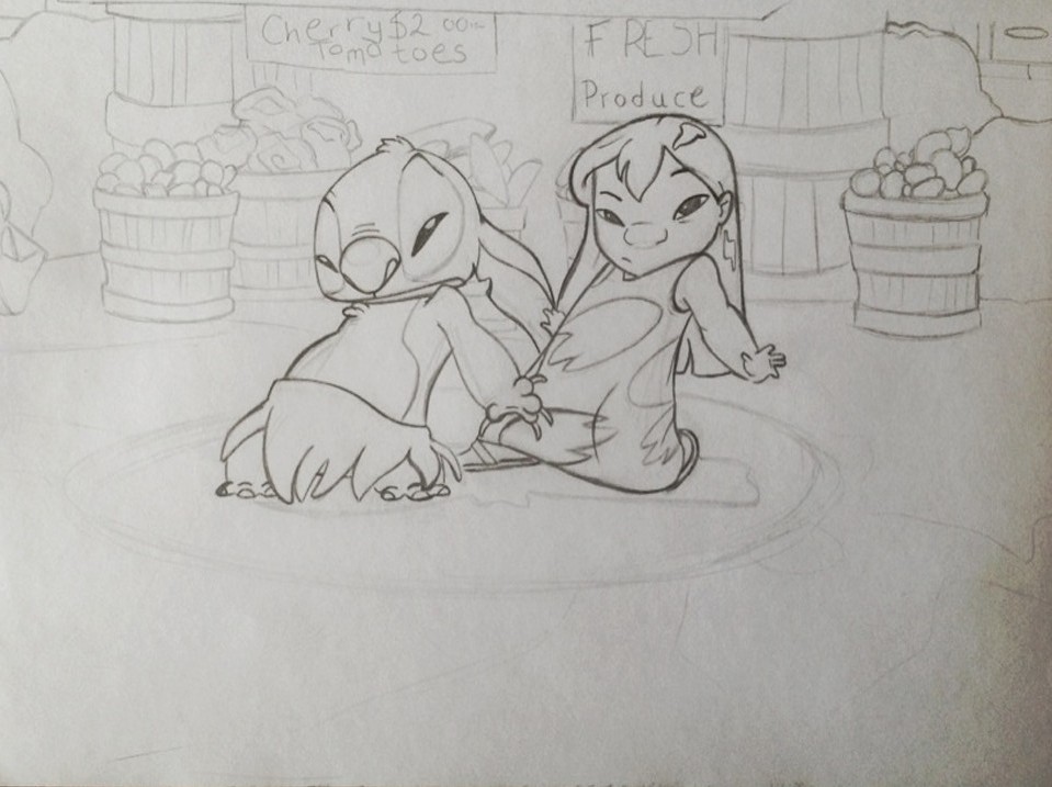 959x717 Lilo And Stitch Sketch By Marcusmccloud100 - Lilo And Stitch Sketch