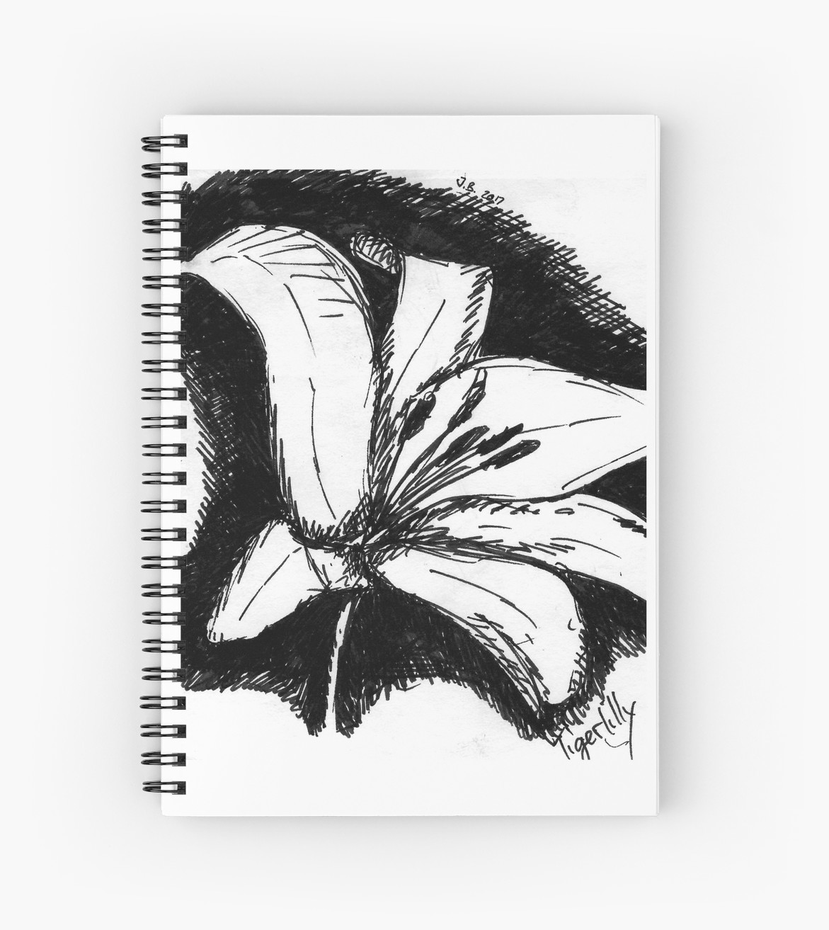 1171x1313 Lily Sketch Spiral Notebooks By Juliadream Redbubble - Lily Sketch
