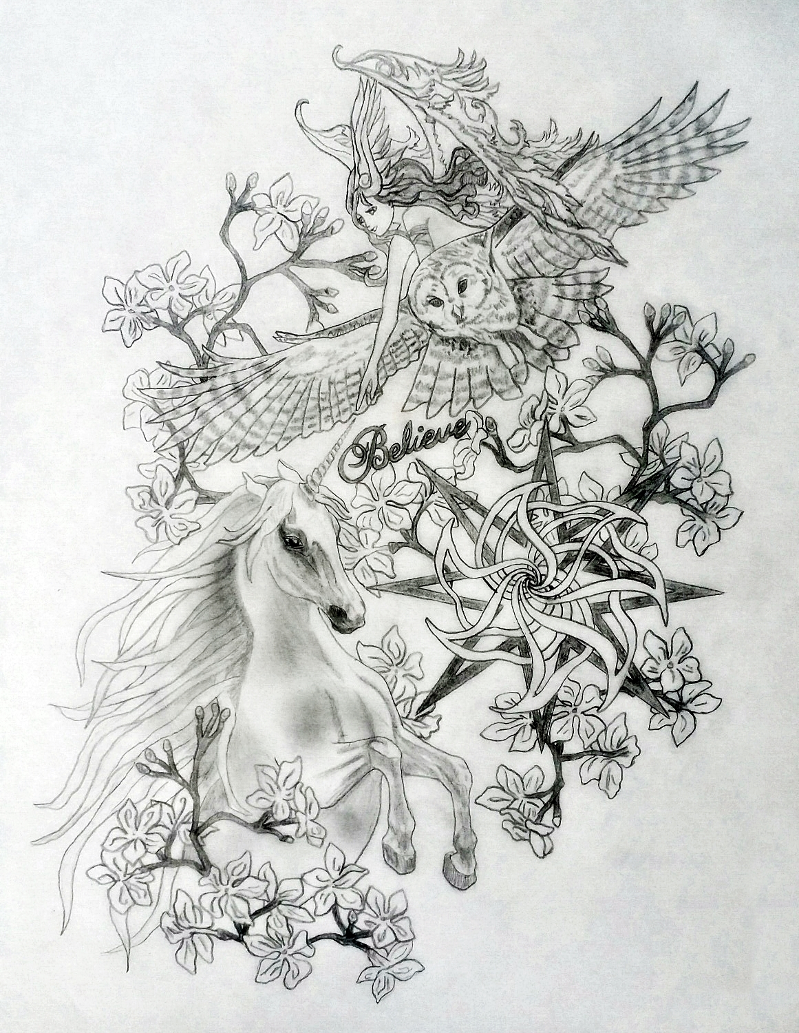 1161x1500 Spiritual Tattoo Designer Tania Marie - Lily Tattoo Sketch