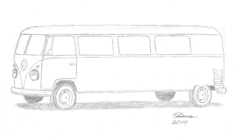1024x577 Vw Type 2 Limo Sketch By Ethinnes - Limo Sketch
