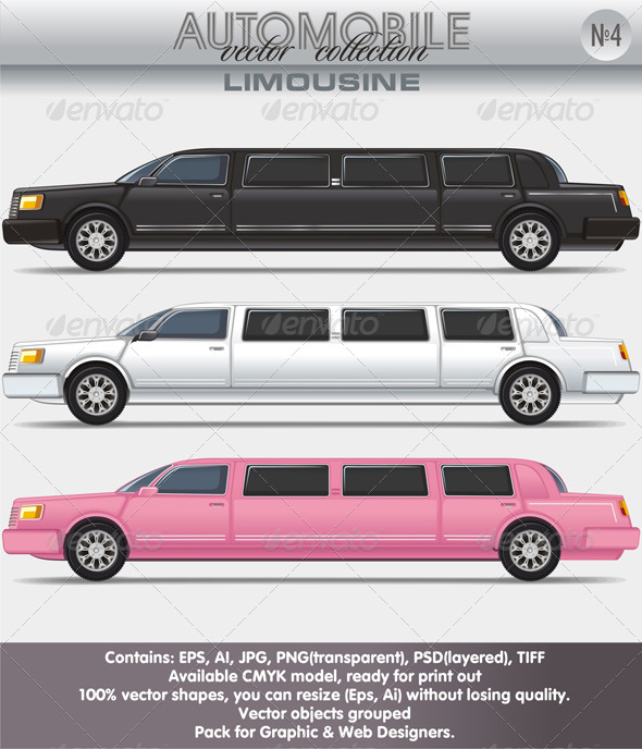 590x688 Vector Car. Luxury Limousine Vehicle By Hivector Graphicriver - Limo Sketch