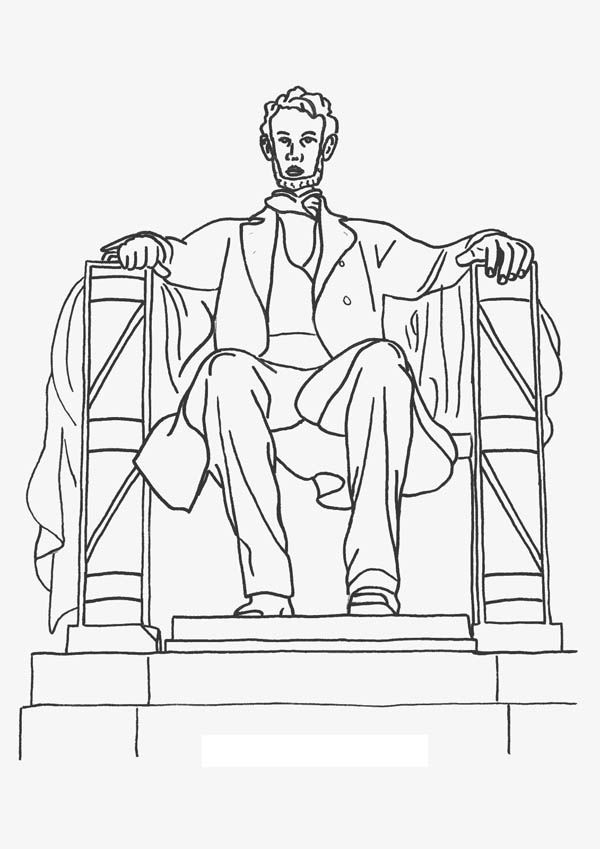 600x849 Lincoln Memorial Worksheet Lincoln Memorial Coloring - Lincoln Memorial Sketch