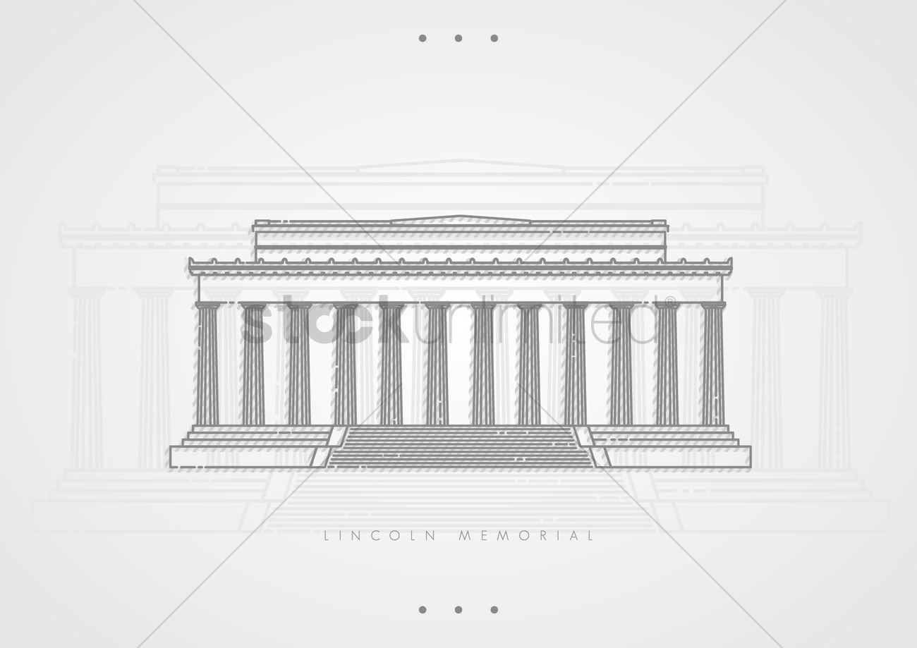 1300x919 Lincoln Memorial Vector Image - Lincoln Memorial Sketch