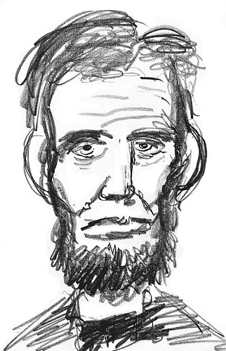 322x500 Darryl Cunningham Investigates Lincoln Drawing - Lincoln Sketch