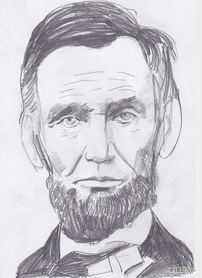 399x549 How To Draw Abe Lincoln 8 Steps (With Pictures) - Lincoln Sketch