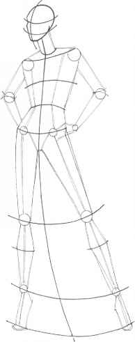 194x491 The Fashion Plate - Line Sketch