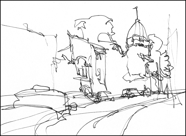 600x437 Direct To Ink Exercises Part One Single Line Sketching Citizen - Line Sketch