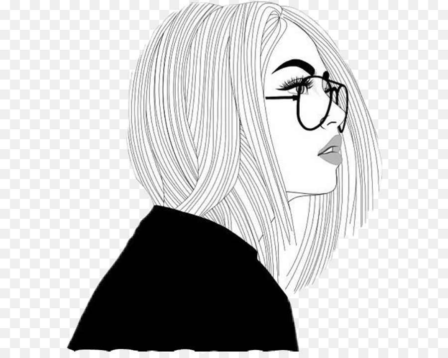 900x720 Download Drawing Art Girl Sketch Girl Tumblr - Line Sketch Of Girl