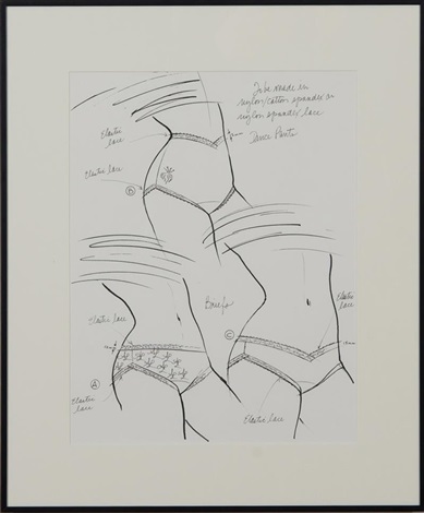 389x470 Lingerie Designs Seven Sketches By Antonio Lopez On Artnet - Lingerie Sketches