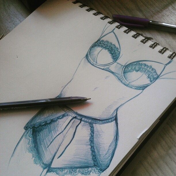 612x612 Lingerie Sketch Lingerie (White, Sets, Sensual, Ouverte - Lingerie Sketches