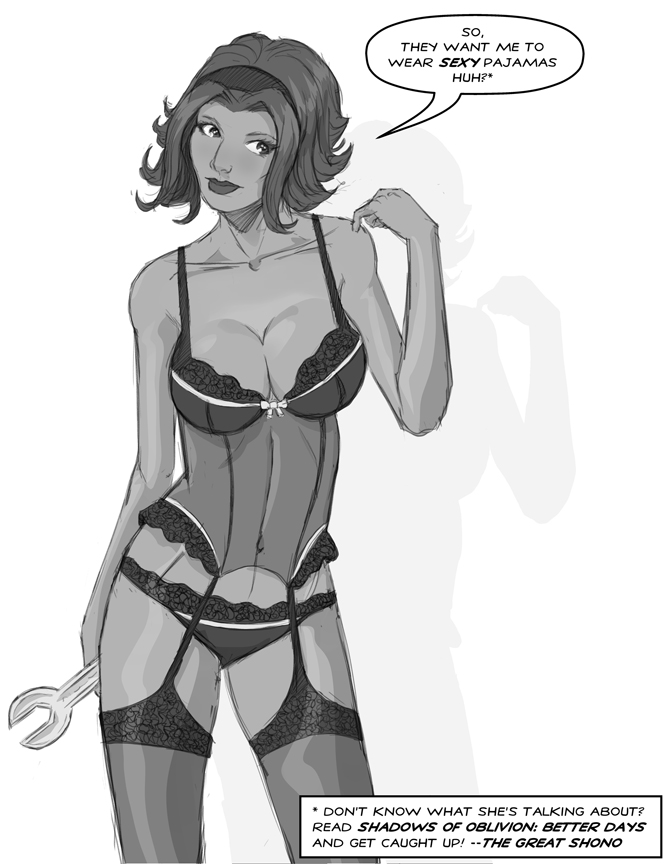 668x864 Christmas Sketch Gear In Lingerie Make Comics Not Excuses - Lingerie Sketches