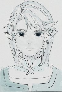 203x300 Legend Of Zelda - Link Sketch