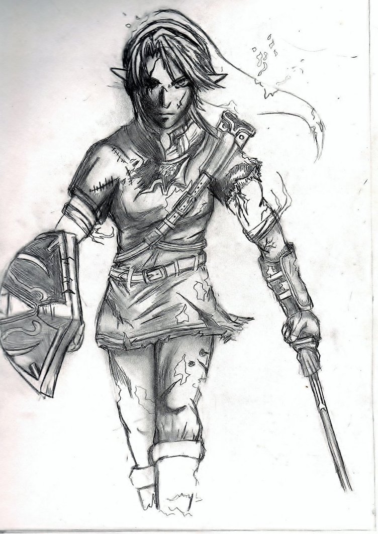 752x1063 Link Sketch By Peachy15 - Link Sketch
