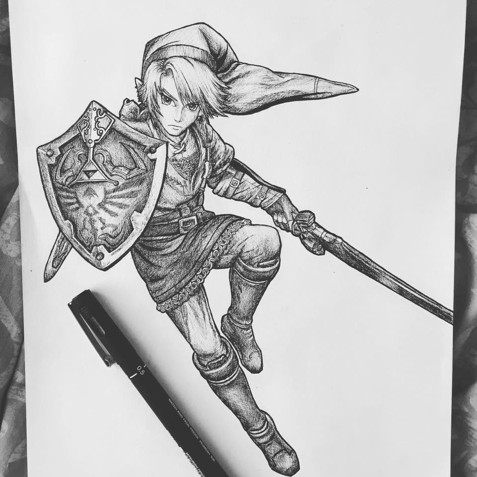 960x960 My Pen Sketch Fan Art Of Link! Zelda - Link Sketch