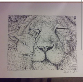 320x317 Idk Really Its Just Me Trying To Draw Simba In The Outlands Xd - Lion And Lamb Sketch