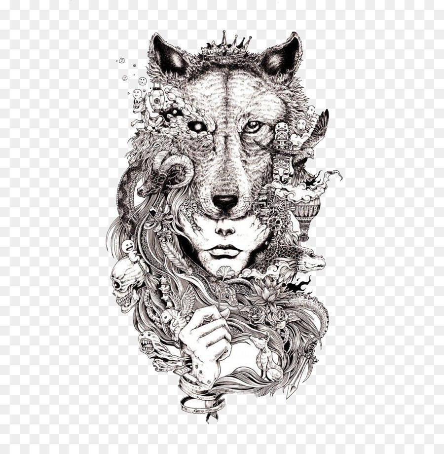 900x920 Gray Wolf Drawing Art Sketch - Lion Art Sketch