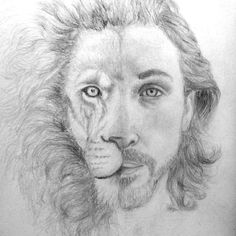 236x236 Half - Lion Art Sketch