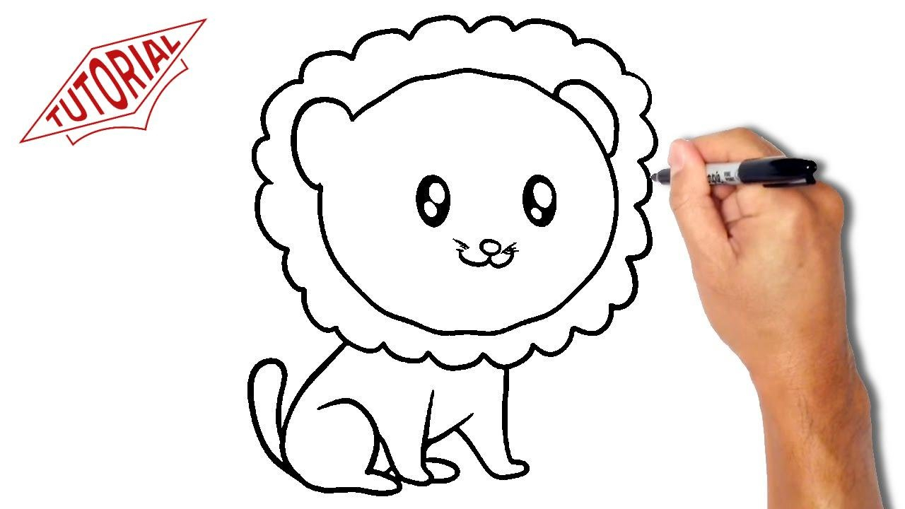 1280x720 Easy Cartoon Lion Drawings How To Draw Cartoon Lion From The Word - Lion Cartoon Sketch