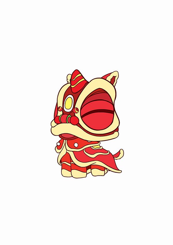 600x849 Little Cute Lion Dance~~~~~~ On Behance Places To Visit In 2018 - Lion Dance Sketch