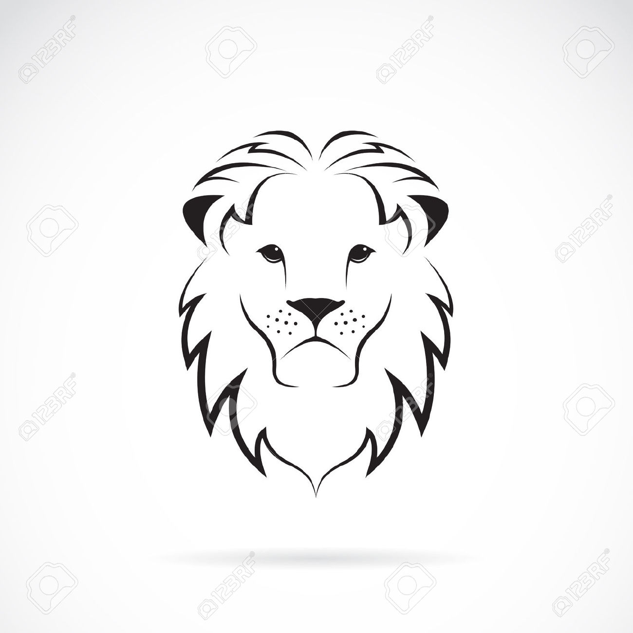 1300x1300 Collection Of Easy Lion Face Drawing High Quality, Free - Lion Face Sketch