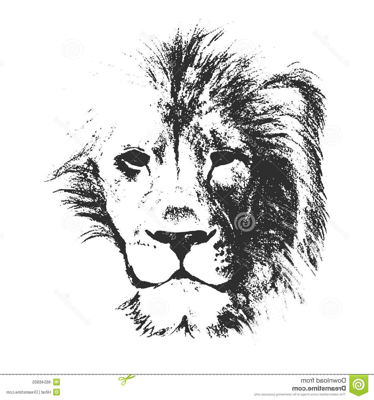 1300x1390 Unique Lion Head Hand Drawn Vector Illustration Sketch Style - Lion Head Sketch