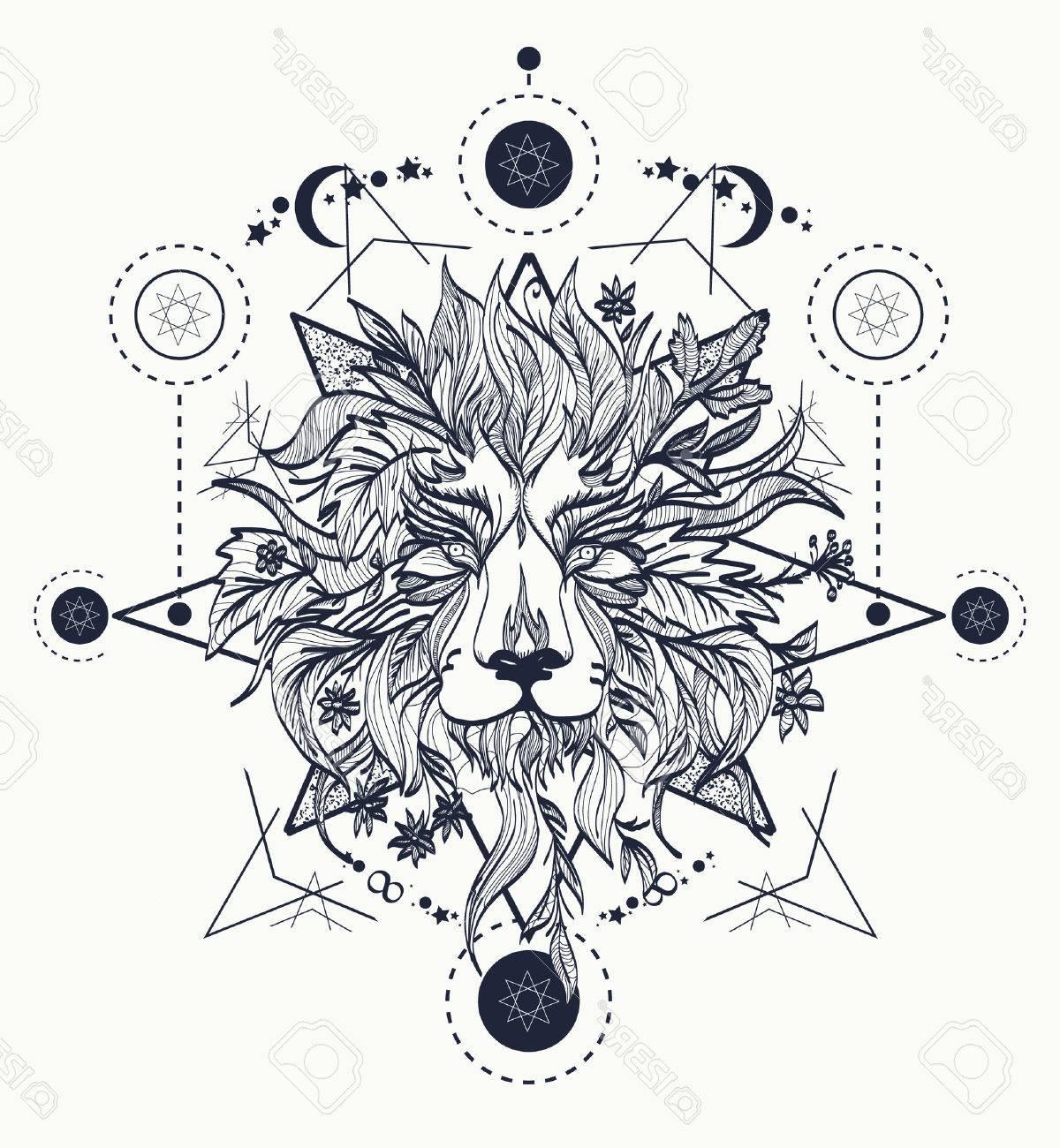 1200x1300 Hd Ornamental Tattoo Lion Head Mystic Sketch Art Photos - Lion Head Tattoo Sketch