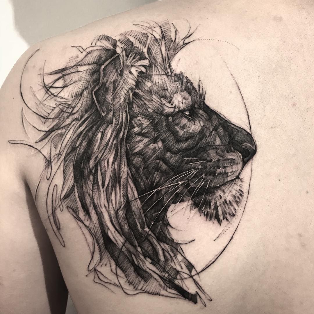 1080x1080 Pin By Paeni Ribeiro On Lion Head Tattoos - Lion Head Tattoo Sketch