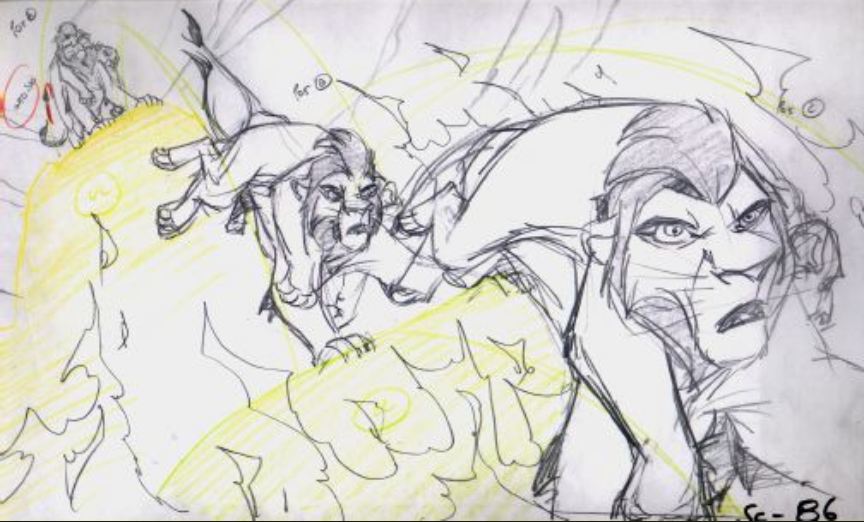 864x522 Animation Sketches The Lion King - Lion King Sketch