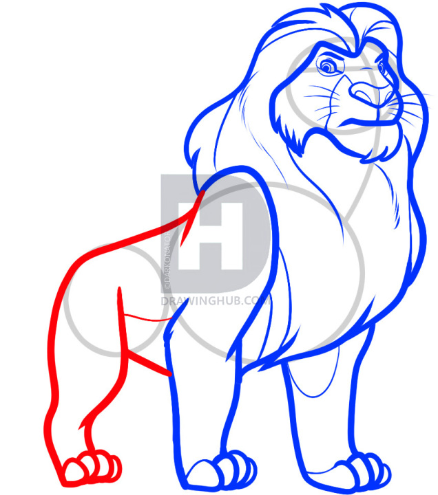636x720 How To Draw Mufasa From Lion King, Step By Step, Drawing Guide, By - Lion King Sketch