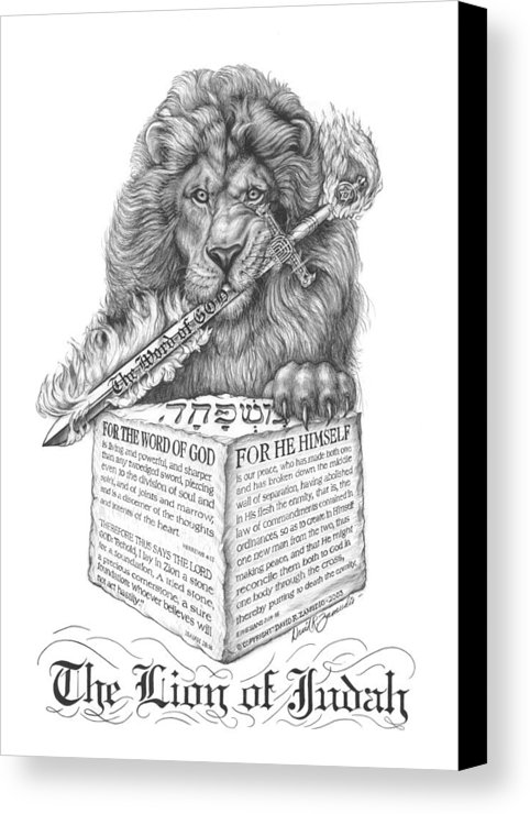 482x740 The Lion Of Judah Canvas Print Canvas Art By David Zamudio - Lion Of Judah Sketch