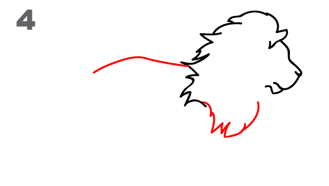 640x363 How To Draw A Lion - Lion Simple Sketch