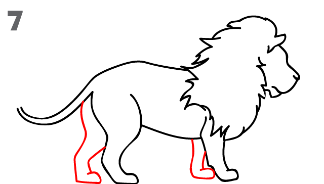 640x364 How To Draw A Lion - Lion Sketch Easy