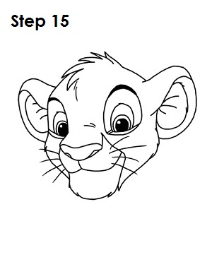 300x388 How To Draw Simba - Lion Sketch Easy