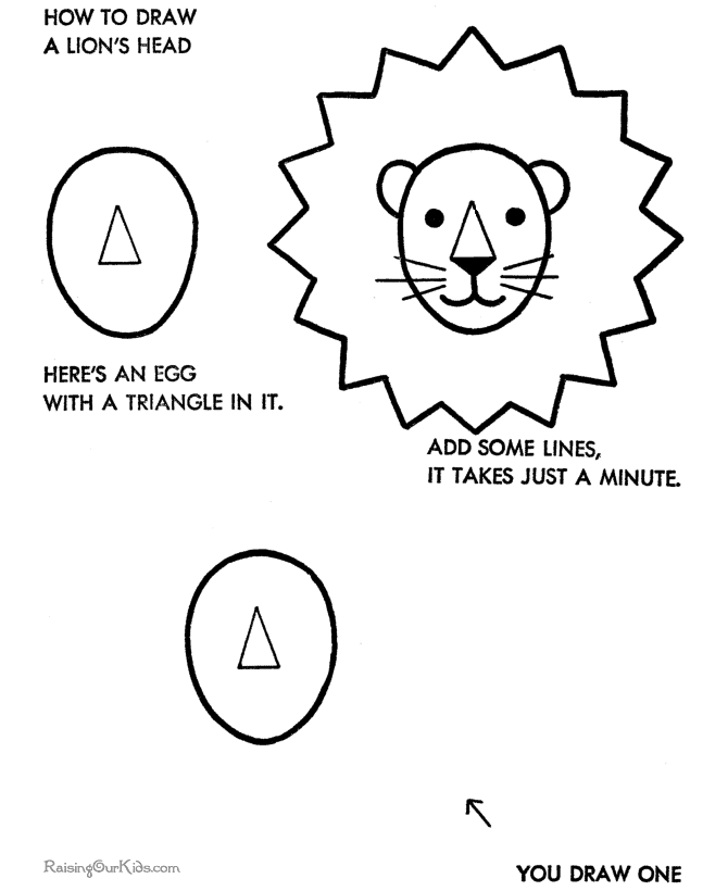670x820 Simple Drawings For Kids - Lion Sketch For Kids