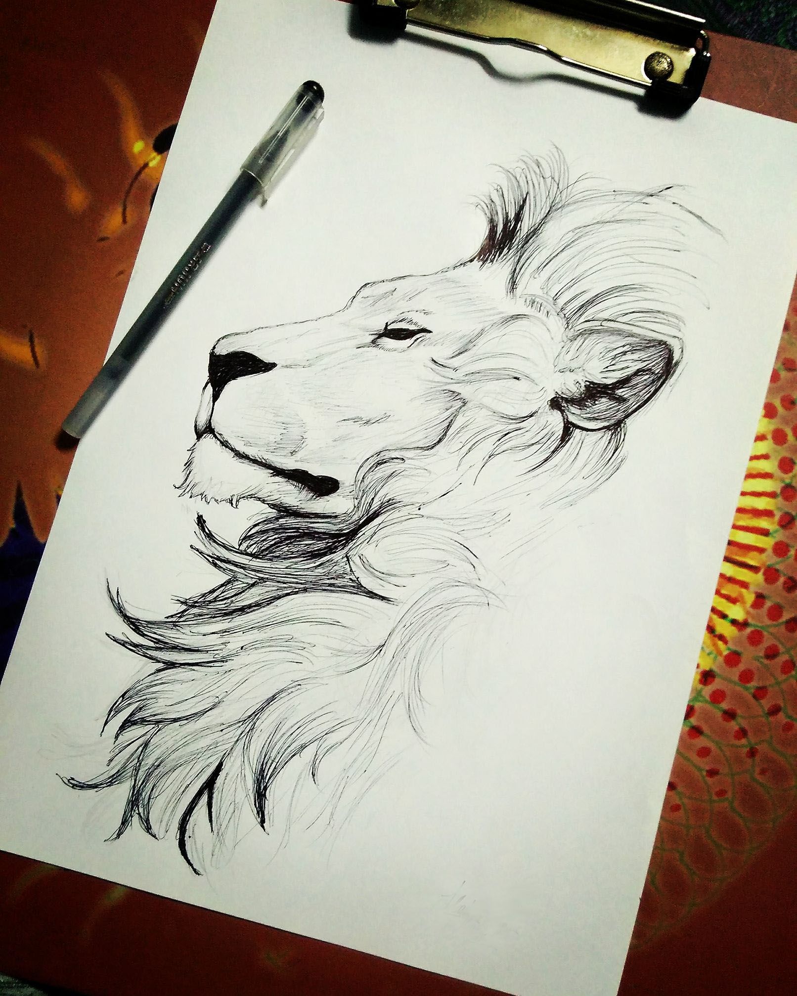 1612x2015 Lion Sketch - Lion Sketch Images