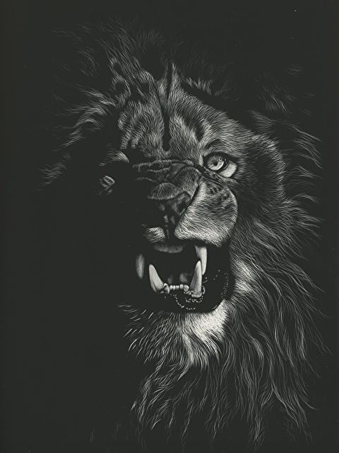 Lion Sketch Wallpaper At Paintingvalleycom Explore