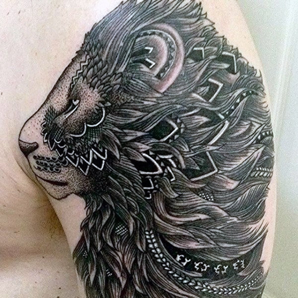 600x600 85 Lion Tattoos For Men - Lion Tattoo Sketch