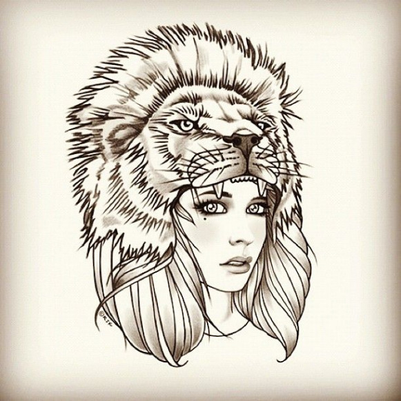 581x581 Lion Tattoo Designs For Girl Idea Pictures Lovely 88 Best Images - Lion Tattoo Sketch