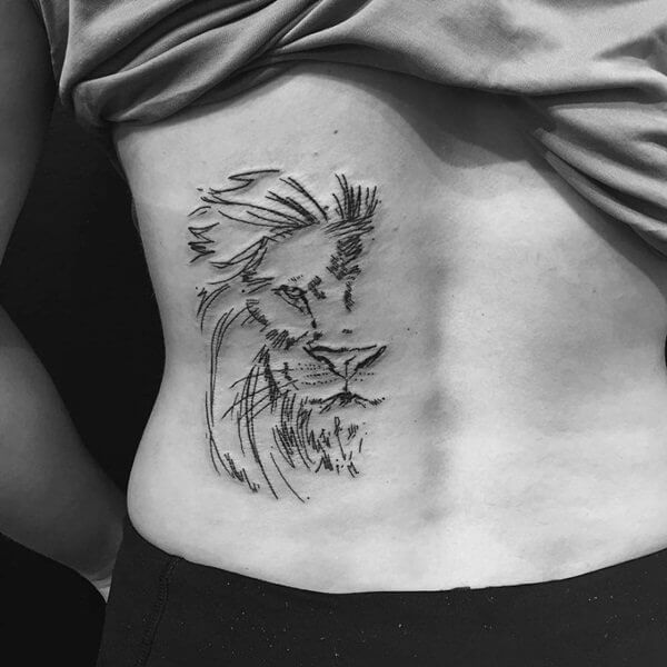 600x600 The King 105 Best Lion Tattoos For Men Improb - Lion Tattoo Sketch