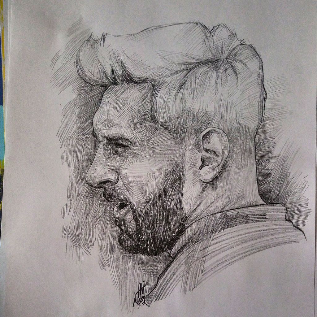 Lionel Messi Sketch at PaintingValley.com | Explore collection of ...