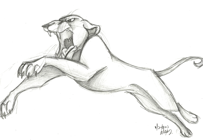 800x553 Lioness Leap Sketch By Stray Sketches - Lioness Sketch