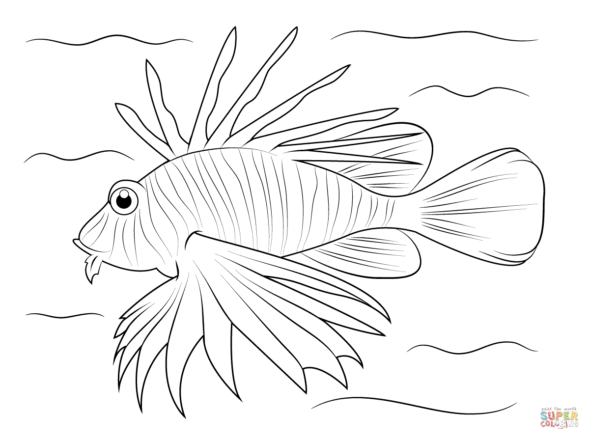 Lionfish Sketch at Explore collection of Lionfish