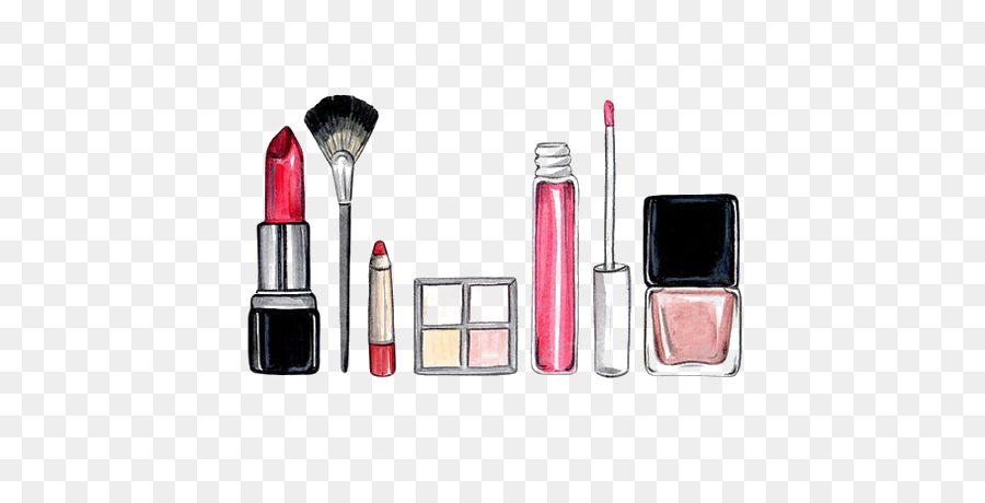 900x460 Cosmetics Drawing Make Up Artist Makeup Brush Eye Shadow - Lip Gloss Sketch