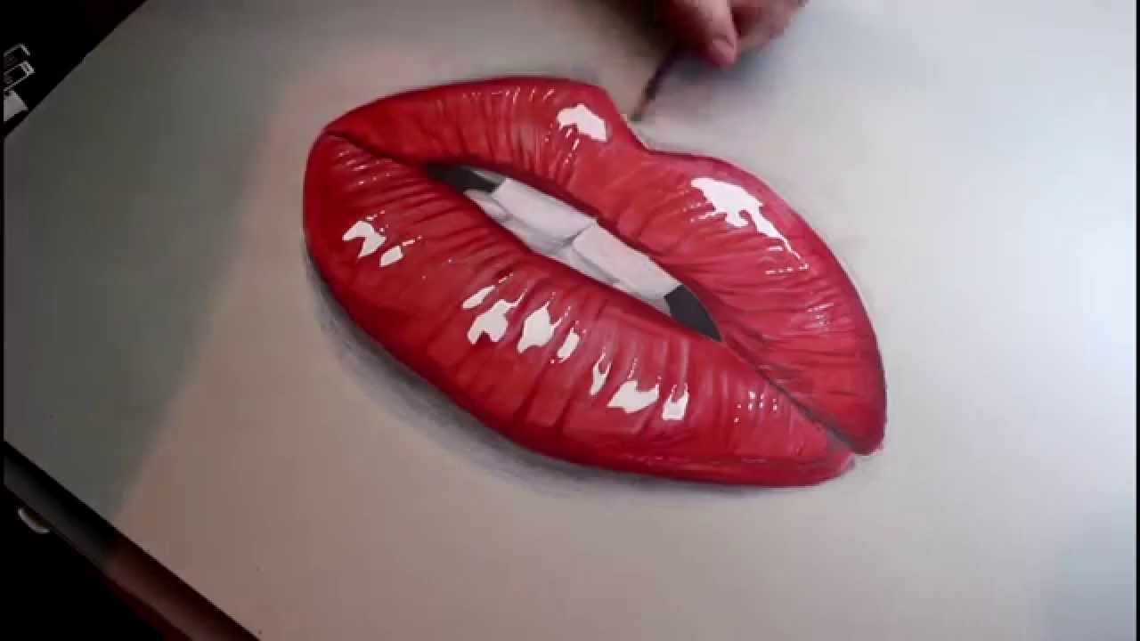 Lip Gloss Lips Drawing Color Cartoon.