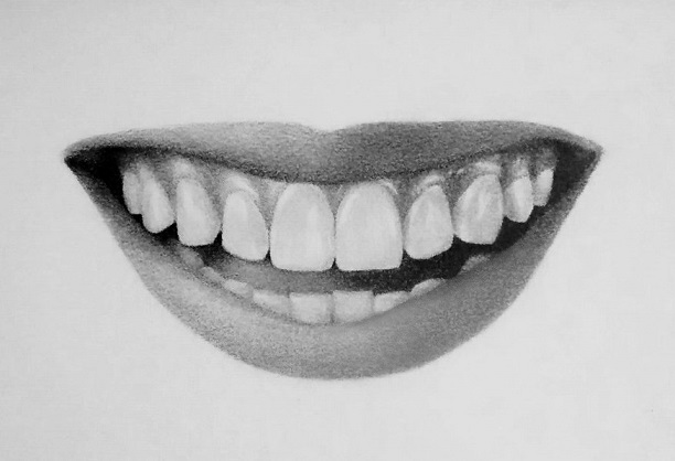 612x418 How To Draw Teeth And Lips 7 Easy Steps Rapidfireart - Lips Sketch