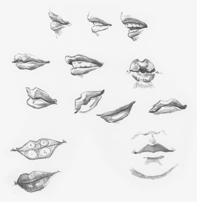 Lips Sketch Tutorial at PaintingValley.com | Explore collection of Lips ...