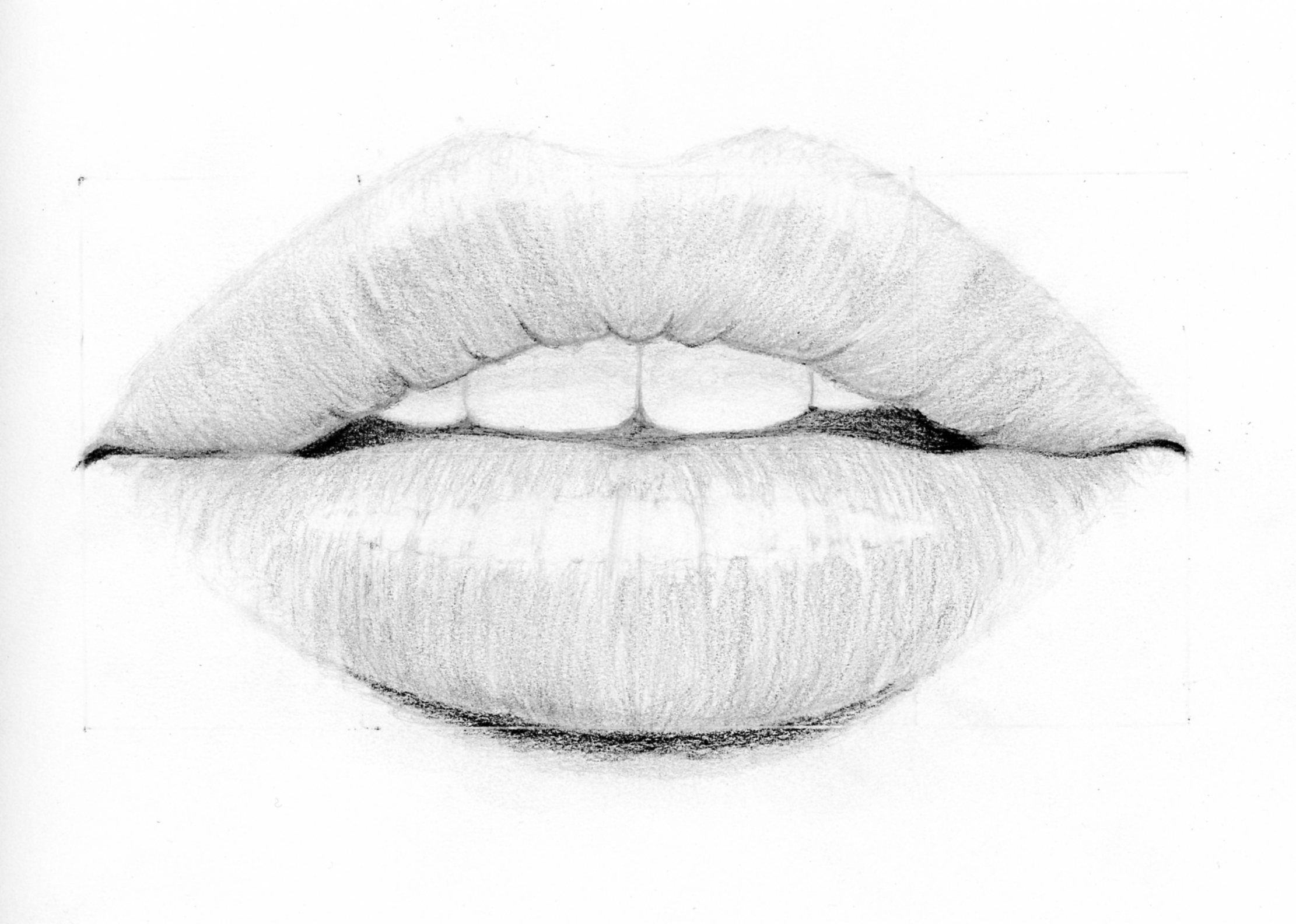 Lips Sketch Tutorial at PaintingValley.com | Explore collection of Lips ...