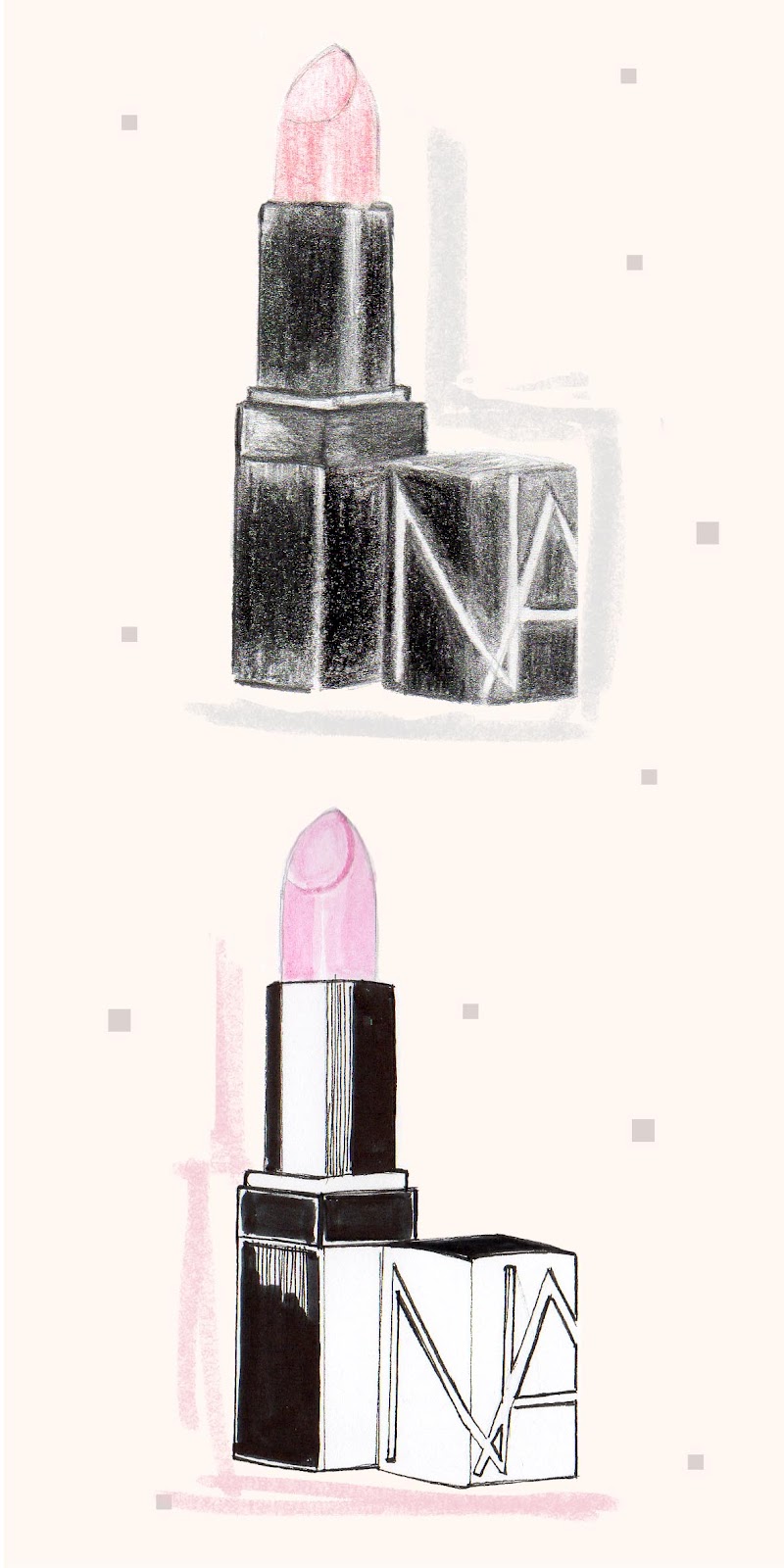 800x1600 Illustrated Lines Nars Lipstick Sketches - Lipstick Sketch