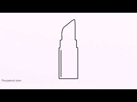 480x360 2376 How To Draw Cartoon Lipstick Drawing Step By Step For Kids - Lipstick Sketch