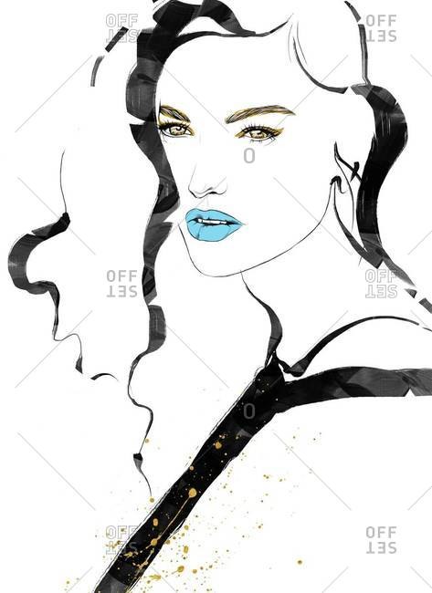 473x650 Lipstick Sketch Stock Photos - Lipstick Sketch